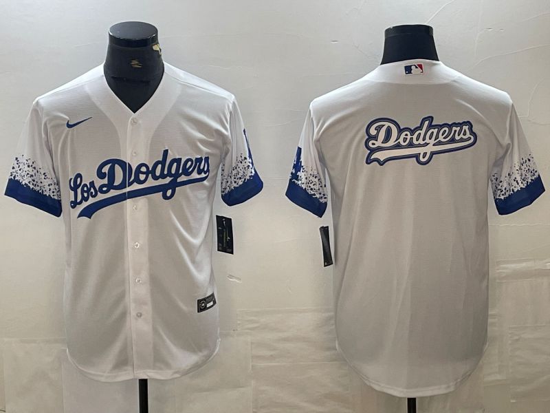 Men 2025 Los Angeles Dodgers Blank White City edition Nike MLB Jersey style 6233->los angeles dodgers->MLB Jersey